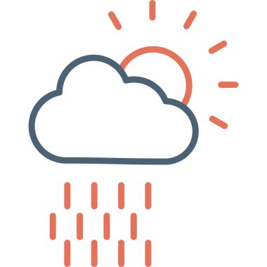 Hava durumu modern simgesi, vektör illüstrasyonu