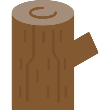 Ahşap ağ simgesi basit illüstrasyon 