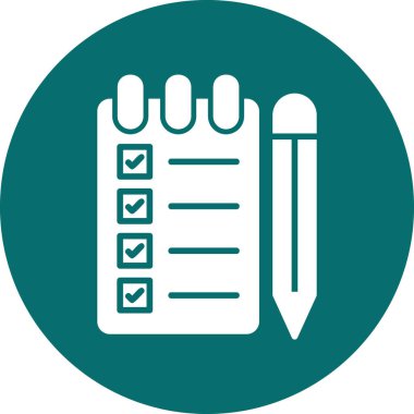 Not defteri web simgesi, vektör çizim