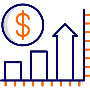 Finansal büyüme Basit resimleme