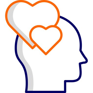 Aşk ikonu, modern tasarım illüstrasyonunda