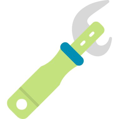 Konserve açacağı. Web simgesi basit illüstrasyon