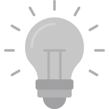 light bulb, web icon simple illustration