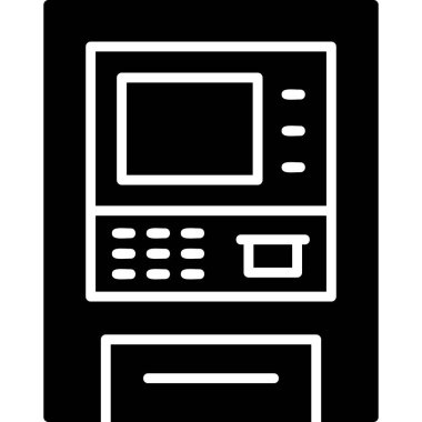 atm vektör simgesi modern basit illüstrasyon