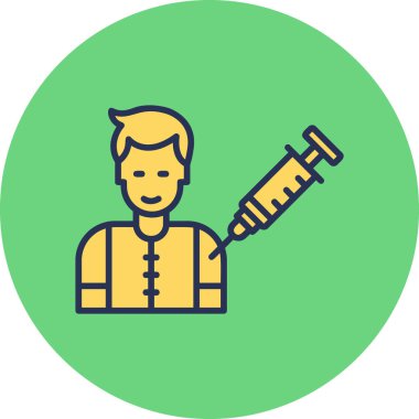 simple web icon of Man Vaccination