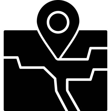 map route and Location pin. web icon simple illustration