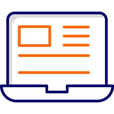 Bilgisayar. Web simgesi basit illüstrasyon