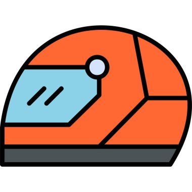 Miğfer. Web simgesi basit illüstrasyon 