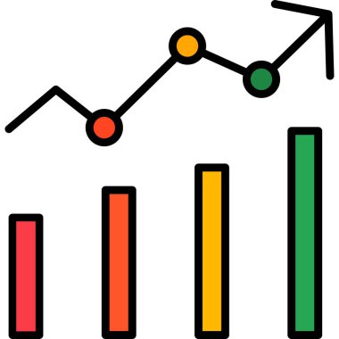 Grafik Analitiği. Web simgesi basit illüstrasyon