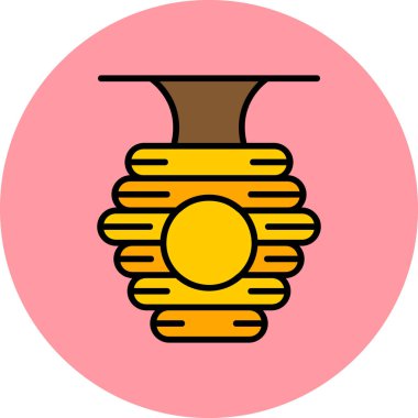 Arı kovanı simgesinin vektör illüstrasyonu