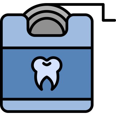 Diş ipi modern simgesi, vektör illüstrasyonu