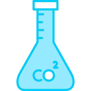 Karbondioksit ikonu, modern tasarım illüstrasyonu