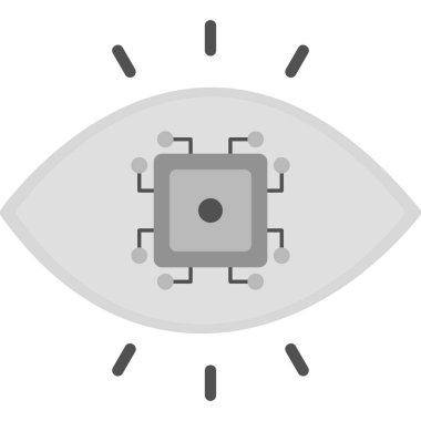 Biyonik temas simgesi, modern tasarım illüstrasyonu