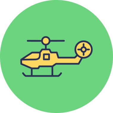 Helikopter. Web simgesi basit illüstrasyon