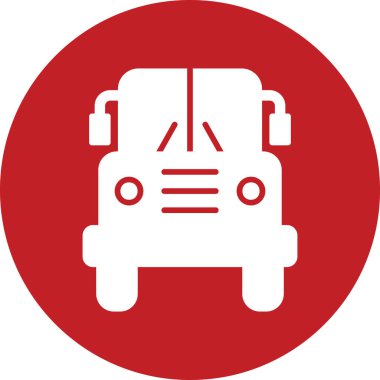 Okul servisi modern simge, vektör illüstrasyonu