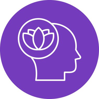 Sakin ol. Web simgesi basit illüstrasyon