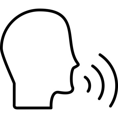 İnsan konuşması. Web simgesi basit illüstrasyon