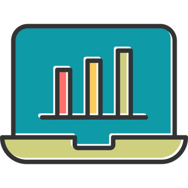 Bilgisayar. Web simgesi basit illüstrasyon