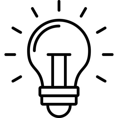 light bulb, web icon simple illustration