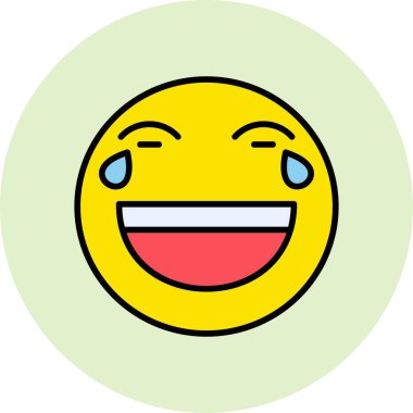 Gülen surat ikonu. çizgi film vektör illüstrasyonu