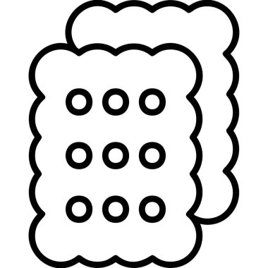 Kurabiye. Web simgesi basit tasarım