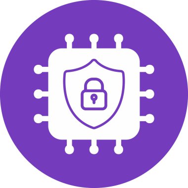 CPU icon, vector illustration simple design