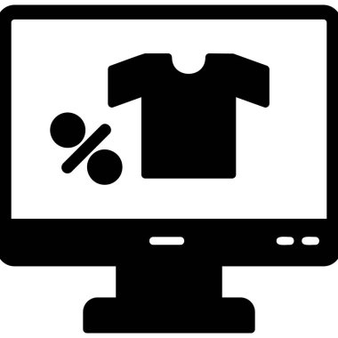 Çevrimiçi satış modern simgesi, vektör illüstrasyonu 