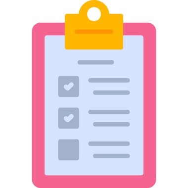 Kontrol listesi. Web simgesi basit illüstrasyon