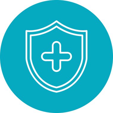 kalkan ikon vektör illüstrasyonu