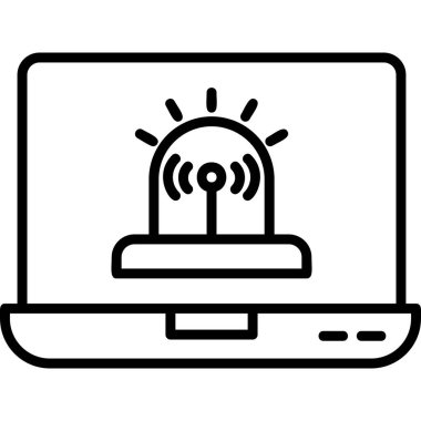 Kötü amaçlı web simgesi basit illüstrasyon