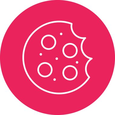 Kurabiye. Web simgesi basit illüstrasyon