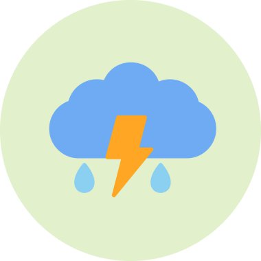 gök gürültüsü simge vektör çizim