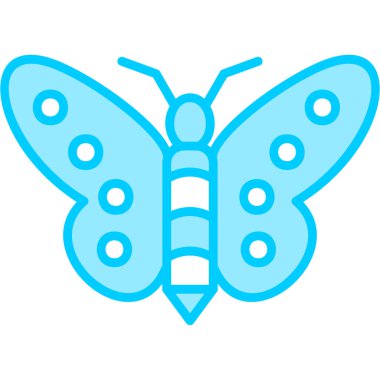 Kelebek. Web simgesi vektör illüstrasyonu