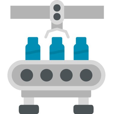 Su fabrikası modern simgesi, vektör illüstrasyonu