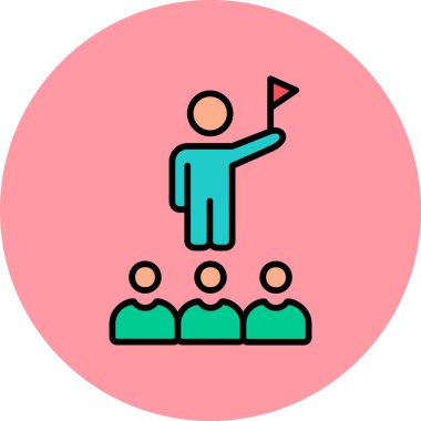 Liderlik simgesi, modern tasarım illüstrasyonu