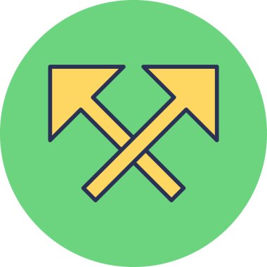 simple and minimalistic vector icon of the intersecting arrows