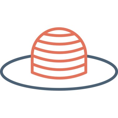 Güneş Şapkası. Web simgesi basit illüstrasyon