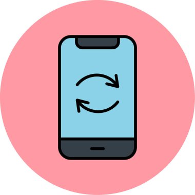 Web simgesini tazele, karıştır basit illüstrasyon