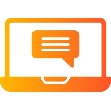 Çevrimiçi İletişim simgesi vektör illüstrasyonu