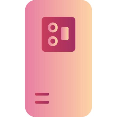 Mobil Arka Kamera, akıllı telefon aygıtının dijital illüstrasyonu 