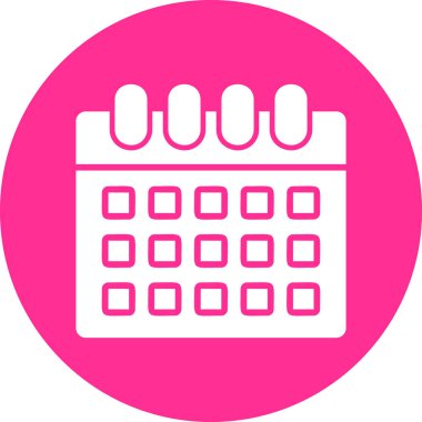 Takvim simgesi, vektör illüstrasyonu basit tasarım