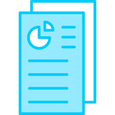 İş Raporu. Web simgesi basit illüstrasyon