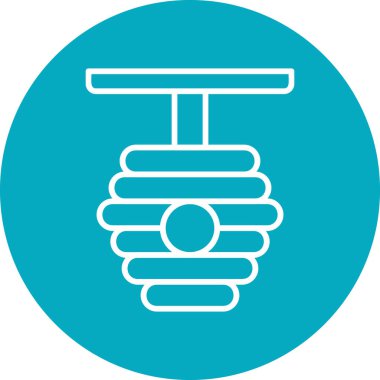 Arı kovanı simgesi vektör illüstrasyonu