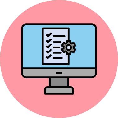 vector illustration of project management modern icon in design