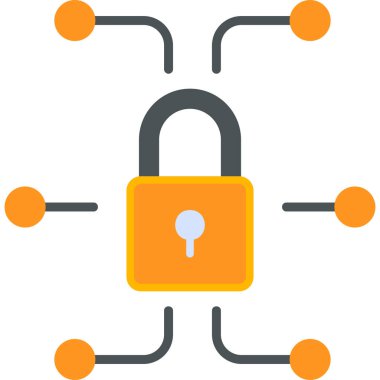 Güvenlik Web simgesi basit illüstrasyon