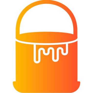 boya kovası simge vektör çizim