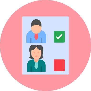 Basit simge seç, vektör illüstrasyonu