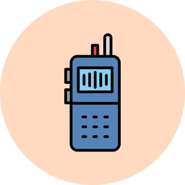 walkie talkie flat icon, simple illustration
