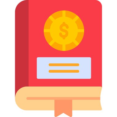 Finansal kitap simgesi, modern tasarım illüstrasyonu