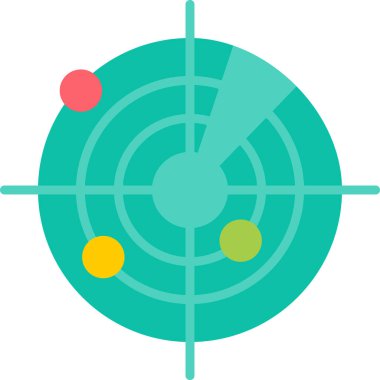 Radar. Web simgesi vektör illüstrasyonu